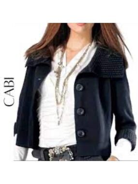 CABI Jackie O Wool Blend Cropped Cardigan Sweater